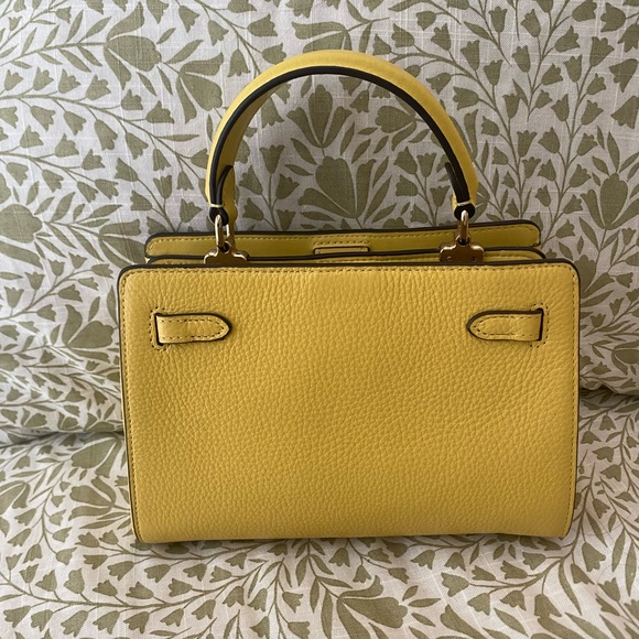 Coach Mini Lane Top Handle in Yellow - Picture 2 of 6